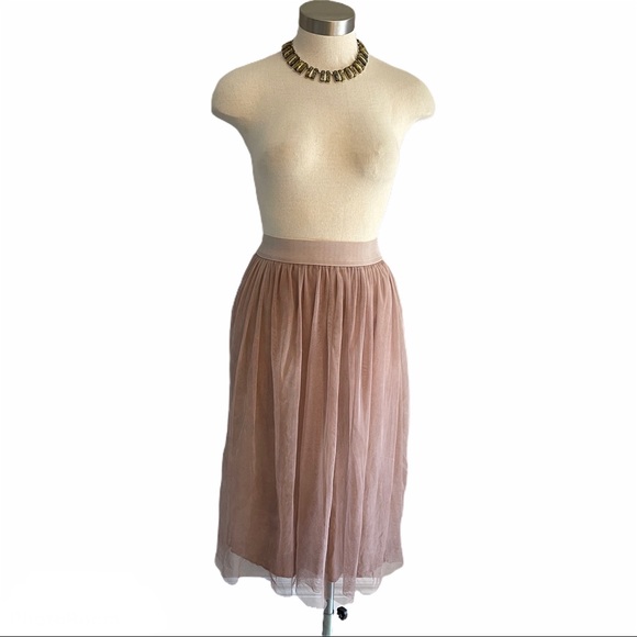 pistache Dresses & Skirts - 3/$30 Pistache Tulle Skirt Midi Lined Rose Pink Elastic Waist Sz. L